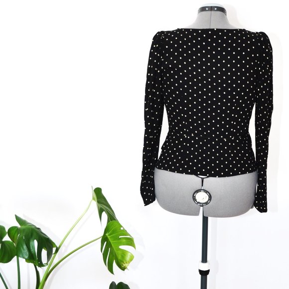 Mango polka-dot wrap blouse - Picture 7 of 13